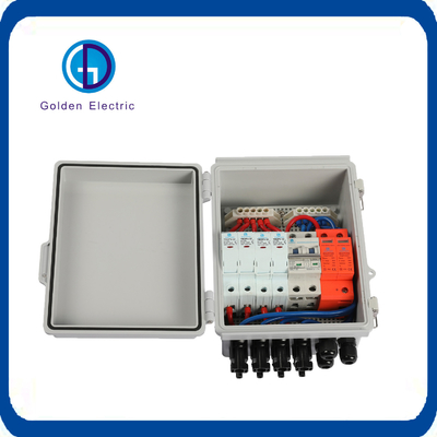 DC 500V Cài đặt ngoài trời Solar PV Combiner Box Để bảo vệ chống kết nối