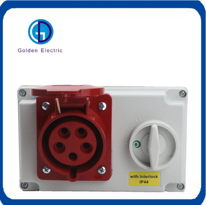 110V/220V/380V/415V 16A 32A گیرنده و سوئیچ با دستگاه Interlock IP44 3p 5p