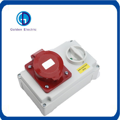 110V/220V/380V/415V 16A 32A گیرنده و سوئیچ با دستگاه Interlock IP44 3p 5p