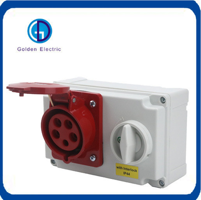 110V/220V/380V/415V 16A 32A گیرنده و سوئیچ با دستگاه Interlock IP44 3p 5p