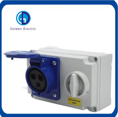 IP44 16A 3p گیرنده و سوئیچ با دستگاه قفل مواد تماس مس قوطی