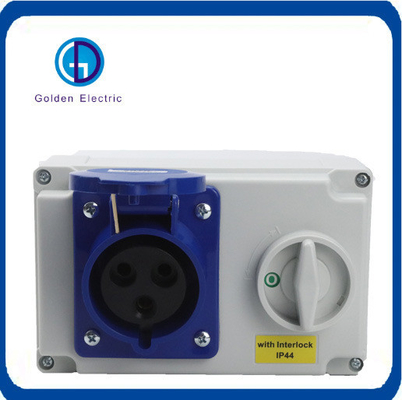 درخواست سفارشی 16A 32A 3p 5p گیرنده صنعتی و سوئیچ با دستگاه Interlock