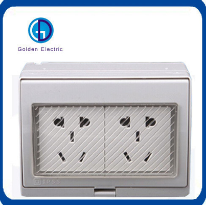 اندازه ها و مشخصات مختلف IP55 Multi Waterproof Switch Socket با سوراخ های متخلخل