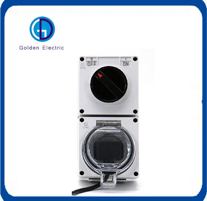 سوکت و سوئیچ ضد آب 1 باند UK سوکت IP66 13A