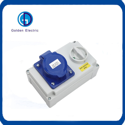 Su geçirmez 2p E 16A 32A 220-240V IP44 Endüstriyel Bağlantı Kilitli Anahtar Soketi
