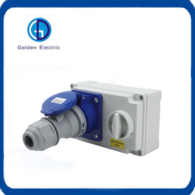 Su geçirmez 2p E 16A 32A 220-240V IP44 Endüstriyel Bağlantı Kilitli Anahtar Soketi
