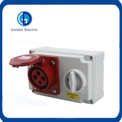 Bon prix Sockets électriques industriels extérieurs 380V IP44 32A avec verrouillage mécanique 4p en ligne