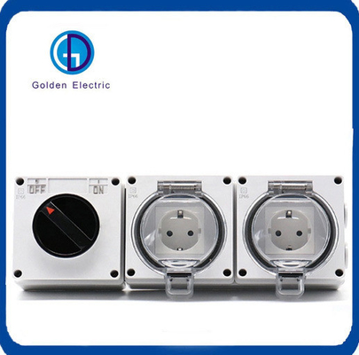 1gang Switch 2ghang EU Socket dengan USB Fungsi Waterproof Wall Switch dan Socket
