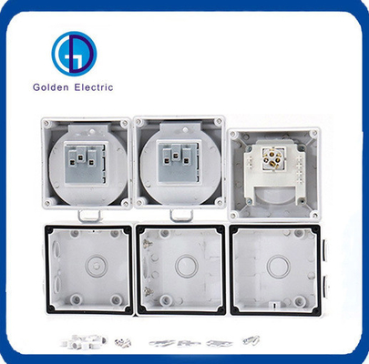 1gang Switch 2ghang EU Socket dengan USB Fungsi Waterproof Wall Switch dan Socket