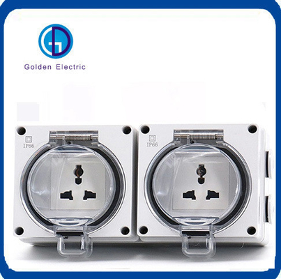 1gang Switch 2ghang EU Socket dengan USB Fungsi Waterproof Wall Switch dan Socket
