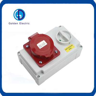 16A 5 basamaklı IP44 380V 3p N E Kilitli ve anahtarlı Endüstriyel Elektrik Soketi