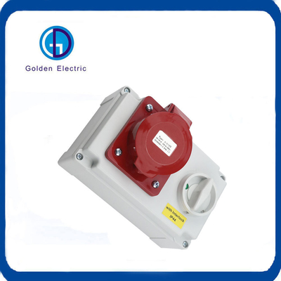 16A 5 basamaklı IP44 380V 3p N E Kilitli ve anahtarlı Endüstriyel Elektrik Soketi