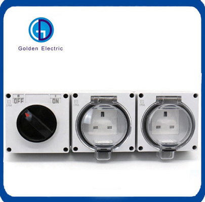 1 Gang Switch 2 Gang UK Socket для наружных применений Прочный и IP66 Противопогодный