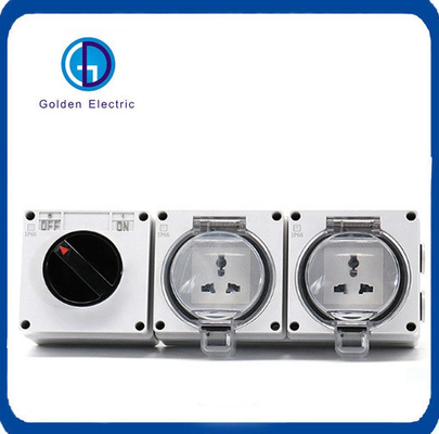 Harga yang bagus Multi-fungsi 1 Gang Switch dan 2 Gang Socket dengan perlindungan IP55 yang dapat disesuaikan on line