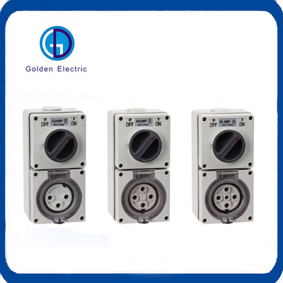 56CV432 500V 10A 20A 32A 40A 50A IP66 Không thấm nước 4 pin công nghiệp cô lập ổ cắm
