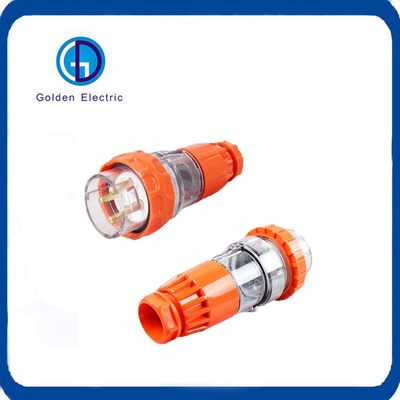 Điện thẳng góc cắm cho Úc IP66 Công nghiệp 32AMP Male Female Connector