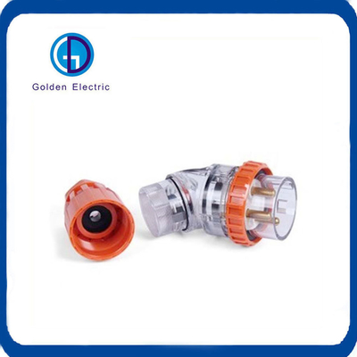 IP66 3 Fase 500V 40A 3/4/5 Pin Waterproof Australian Angled Plug Electrical Industrial Plug