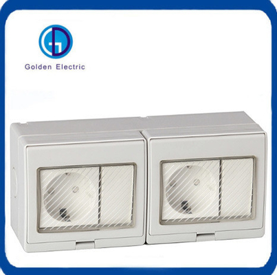 IP55 Duitse Duitse standaard oppervlak gemonteerde waterdichte stopcontact serie voor aanpassing
