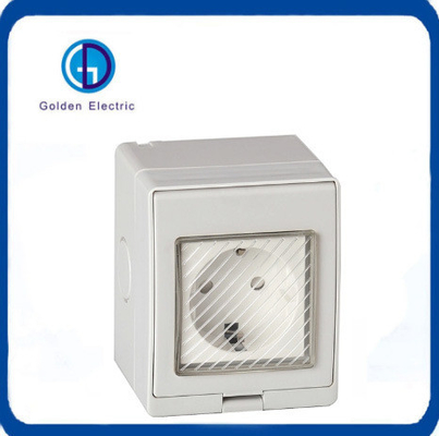 IP55 Duitse Duitse standaard oppervlak gemonteerde waterdichte stopcontact serie voor aanpassing