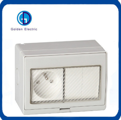 Porous Surface Mounted French Type 2gang Switch 1gang Socke Switch Socket Su geçirmez