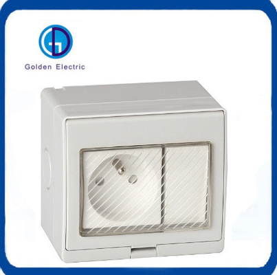 Porous Surface Mounted French Type 2gang Switch 1gang Socke Switch Socket Su geçirmez