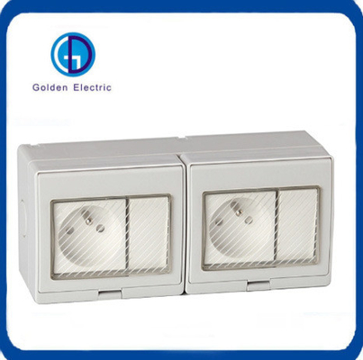 Porous Surface Mounted French Type 2gang Switch 1gang Socke Switch Socket Su geçirmez