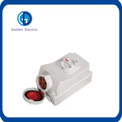 220V IP44 Suya dayanıklı, gerçek zamanlı algılama ile 32A anahtarlı kilitli soket