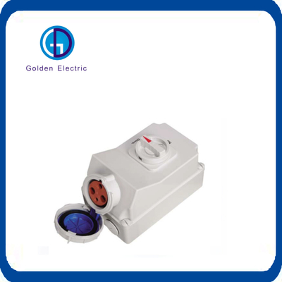 220V IP44 Suya dayanıklı, gerçek zamanlı algılama ile 32A anahtarlı kilitli soket