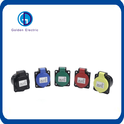IP67 Cắm cắm công nghiệp được gắn trên tường Kháng nước Kháng nhiệt 80