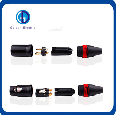 Küçük Boyutlu XLR 3 Pin Endüstriyel Fiş Altın Kaplama ile Yüksek Esneklik