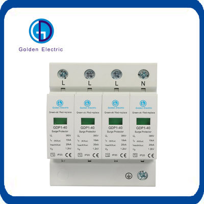 20ka-40ka 2p 3p 4p DIN raylardaki elektrik sistemi yıldırım koruması için artış koruyucu