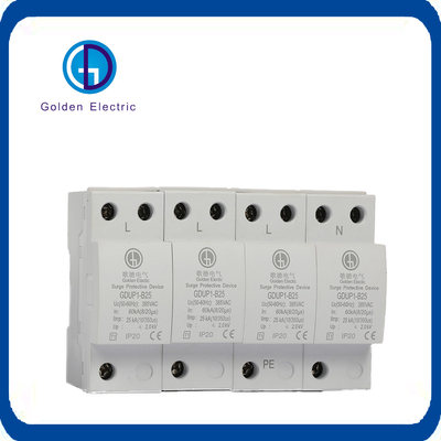 Güneş Evi için AC Sistemi Aşınma Koruyucusu SPD 20ka-40ka 2p 3p 4p 275V 385V 420V T1 T2
