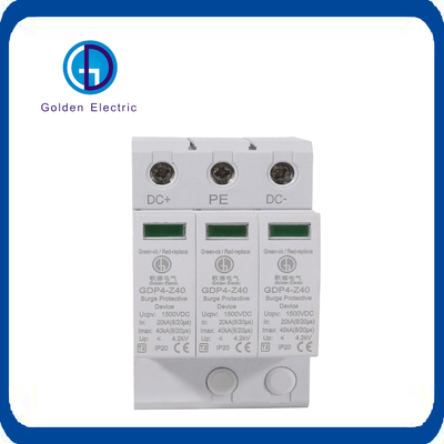 Güneş Evi için AC Sistemi Aşınma Koruyucusu SPD 20ka-40ka 2p 3p 4p 275V 385V 420V T1 T2