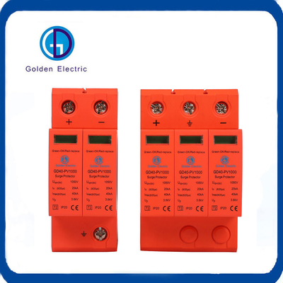 Buen precio Protector contra sobretensiones de 1000 V de corriente continua para sistemas fotovoltaicos Protección contra rayos de tamaño pequeño 40ka en línea