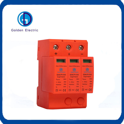 Harga yang bagus 20ka SPD House Power Surge Protector 3p DC 1000V Perangkat Penangkap Perlindungan DIN Rail Lightning Protection on line
