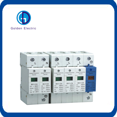 20kv 2p / 3p 40ka Imax Thiết bị bảo vệ sóng AC cho hệ thống mặt trời bảo vệ sét