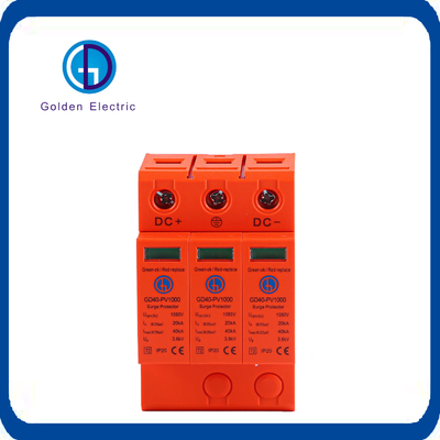 Hệ thống năng lượng mặt trời Photovoltaic sử dụng 20-40ka Photovoltaic Surge Thiết bị bảo vệ SPD Lightning Arrester Protector