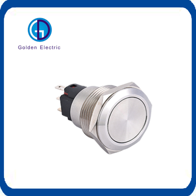 110V LED Voltage 110V Flat IP67 Waterproof Metal Push Button Switch cho điện tử