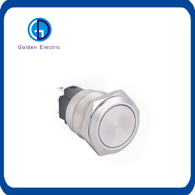 110V LED Voltage 110V Flat IP67 Waterproof Metal Push Button Switch cho điện tử