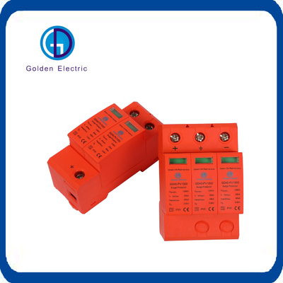 Hệ thống năng lượng mặt trời Photovoltaic sử dụng AC / DC 2p 3p Bảo vệ tăng áp Thiết bị bảo vệ sét Imax 40ka