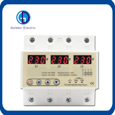 Thiết bị bảo vệ tự động phục hồi trên và dưới điện áp có chứng nhận ROHS 63A 230V