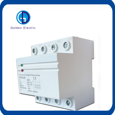 Ba giai đoạn khôi phục tự động trên và dưới điện áp bảo vệ DIN Rail Relay 380V 40A