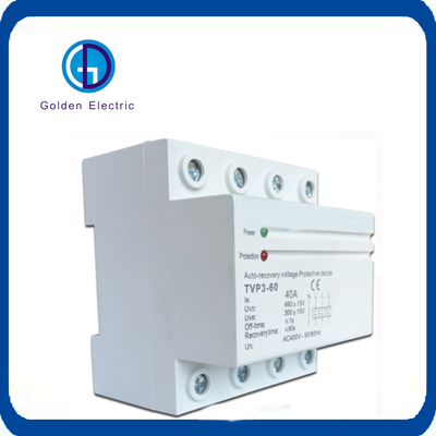 Ba giai đoạn khôi phục tự động trên và dưới điện áp bảo vệ DIN Rail Relay 380V 40A