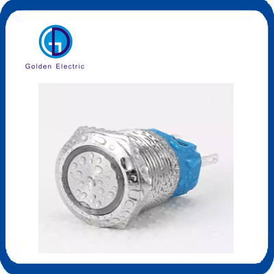 IP67 Paslanmaz Çelik 19mm LED Metal Baskı Düğmesi Null Line ve Canlı Hat Kablolama için