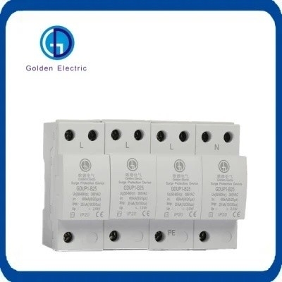 Thiết bị bảo vệ sóng điện áp thấp DIN Rail 4P 40ka Để bảo vệ sét