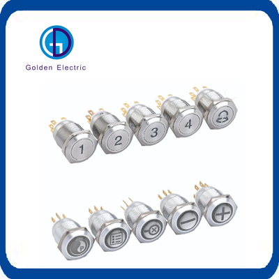 Buen precio 12mm 16mm 19mm 22mm 25mm 30mm Push Button Switch Petición personalizada DOT LED Tipo IP67 en línea