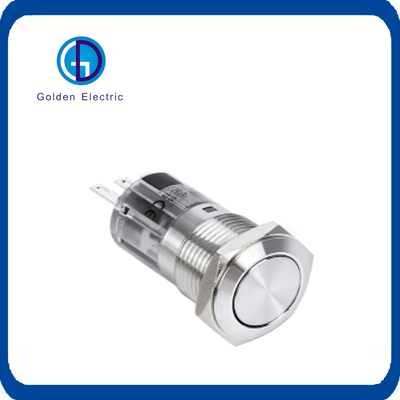 Bon prix Commutateur à pression à LED d'anneau avec coque en acier inoxydable durable momentané et imperméable en ligne