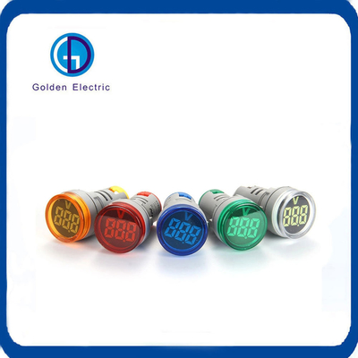 22mm Dijital Voltaj Ekranı LED Voltmeter AC60V-500V PC lamba gövdesi için gösterge ışığı