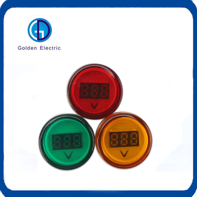 22mm Dijital Voltaj Ekranı LED Voltmeter AC60V-500V PC lamba gövdesi için gösterge ışığı