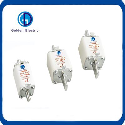 Chứng nhận CE Nh Series HRC Fuse AC690V 100A 200A 350A 500A cho bảo vệ tốc độ cao